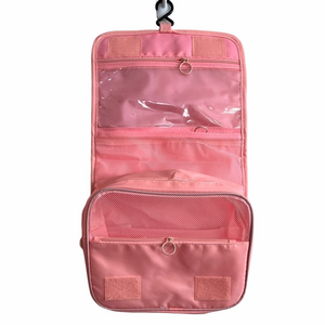 NWOT Pink Hanging Travel Make Up cosmetic Organizer